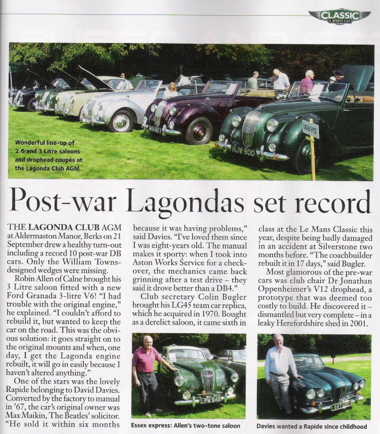 Lagonda Club AGM 2008